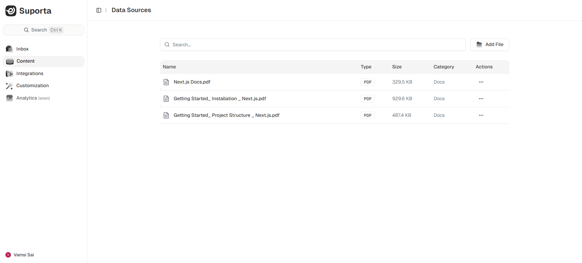 AI Support Agent Dashboard - Knowledge Base Management